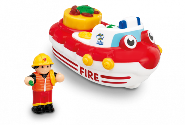 Fireboat Felix - Wow Fireboat Felix - Water Play Boat (2 Piece Set) (600x407), Png Download