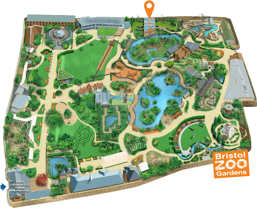 Bristol Zoo Map 2018 (1000x801), Png Download