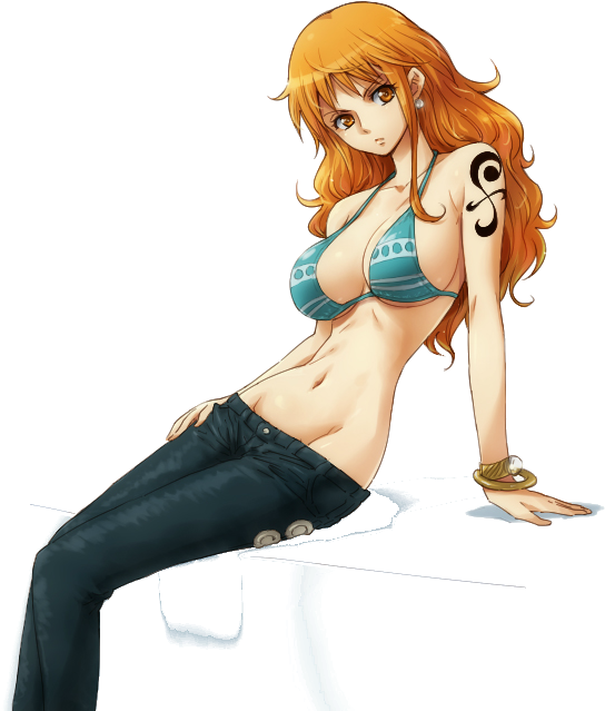 Nami One Piece Png By Orihimeinoe-d51ssu1 - One Piece Nami Long Hair (650x650), Png Download