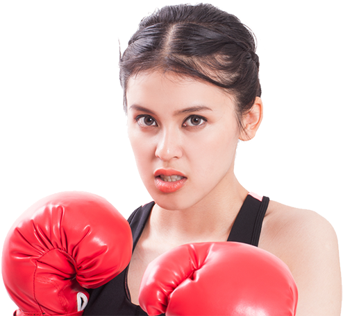 Girl-boxing - Professional Boxing (500x461), Png Download
