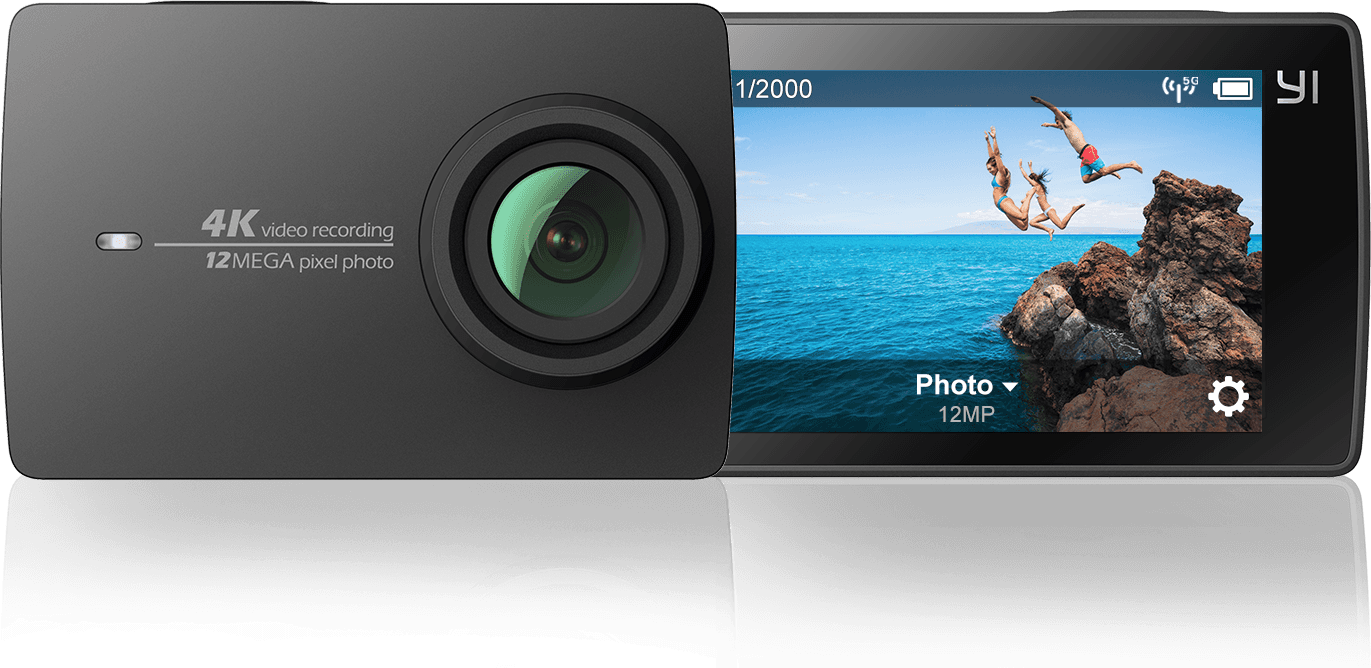 Yi 4k Action Camera - Kamera Xiaomi (1371x668), Png Download