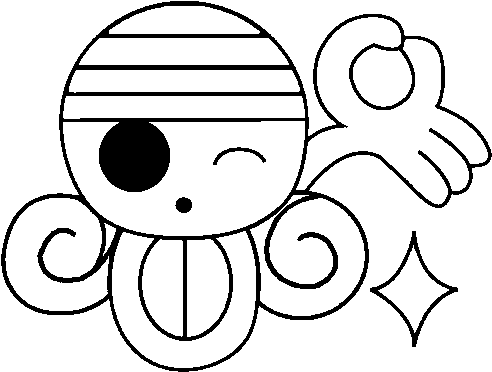 Nami Flag Coloring Page - Dessin One Piece Tete De Mort (600x470), Png Download