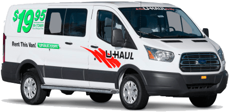 Penske Truck Rentals At Iron Gate Storage - U Haul Cargo Van (495x260), Png Download