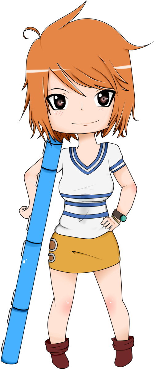 Cm Chibi Nami By Moondayfull-d5lfhr2 - Centimetre (588x1254), Png Download