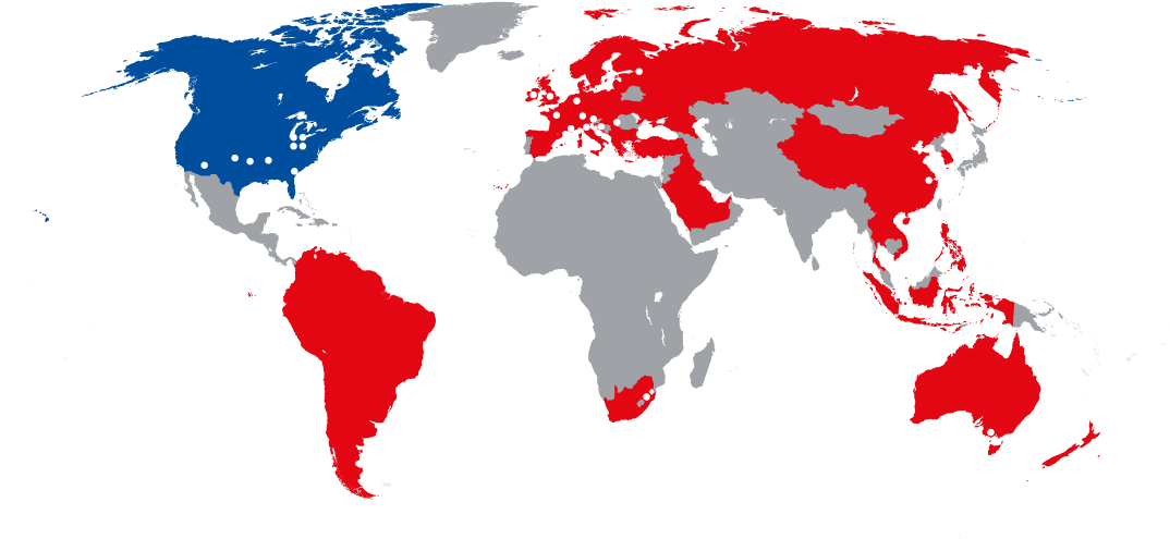 Weltkarte Standorte Dexter Alko 2016 - World Map (1200x609), Png Download
