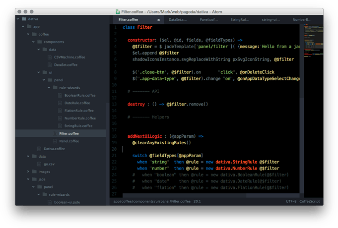 Hide Scrollbars On Osx - Atom Osx Editor (690x466), Png Download
