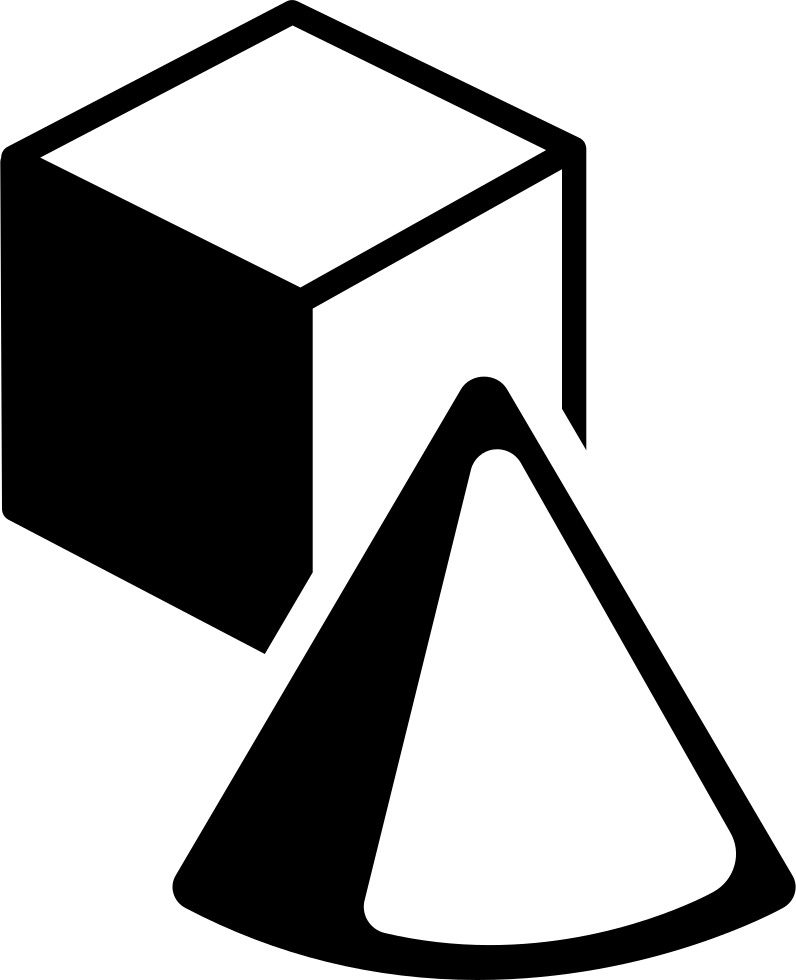 Cube And Cone With Shadows Comments - Stacked Boxes Icon Png (796x980), Png Download
