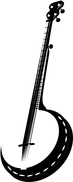 Google Search Music Silhouette, Silhouette Cameo, Cricut - Banjo Silhouette (264x594), Png Download