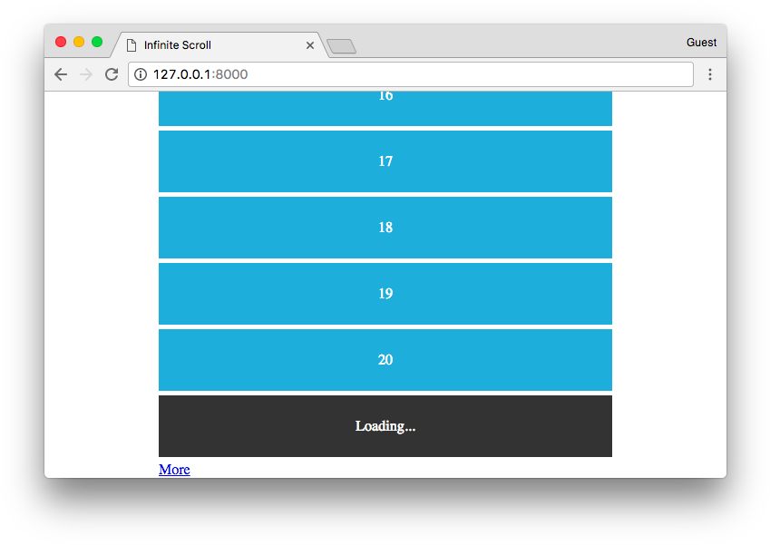 Class-based View Example With Models - Infinite Scroll (864x612), Png Download