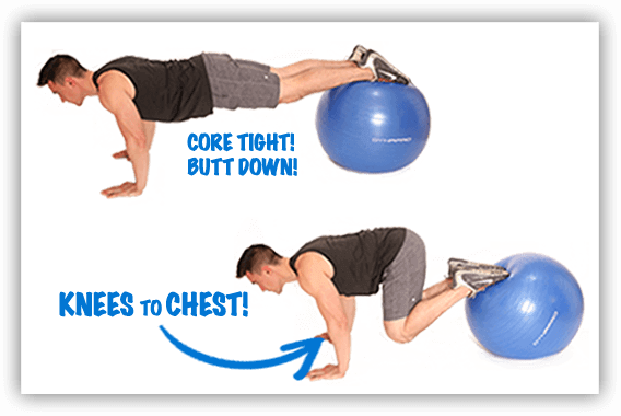 Knee Tucks Workout - Knee (568x380), Png Download