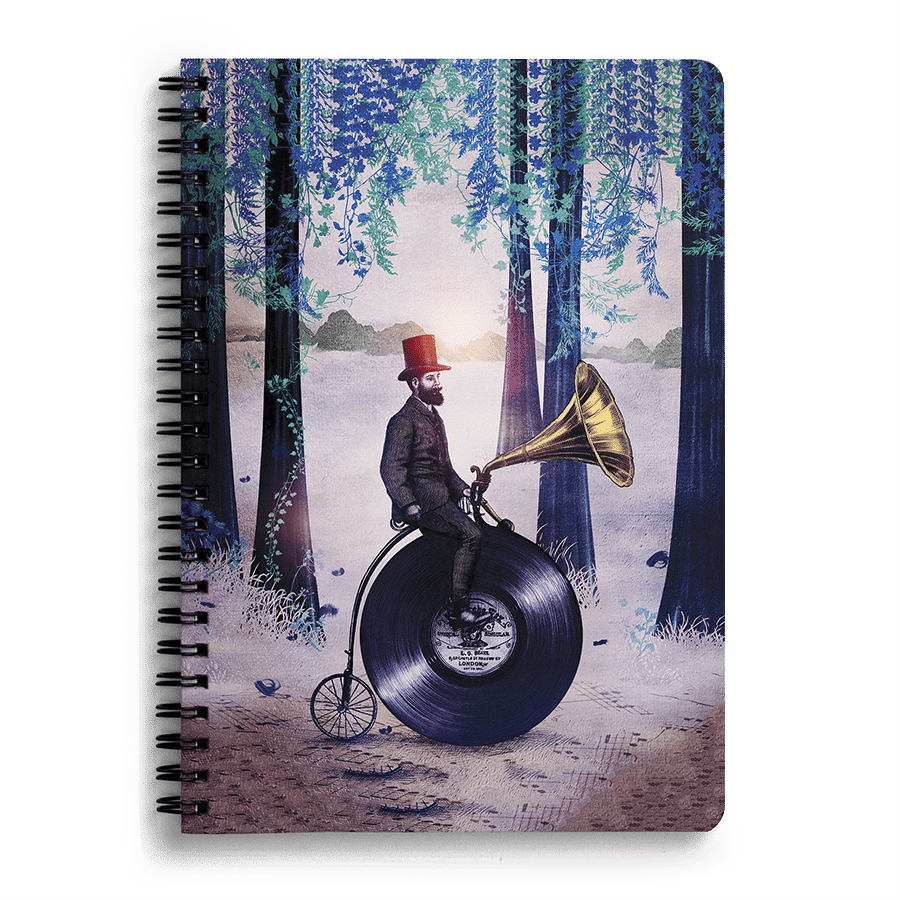 Dailyobjects Music Man In The Forest A5 Notebook Plain - Music Man In The Woods By Eric Fan & Viviana Gonza... (900x900), Png Download