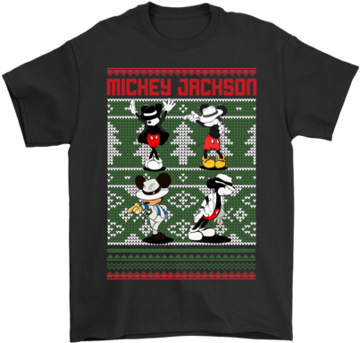 Mickey Mouse Micheal Jackson Dancing On Christmas Ugly - Stranger Thing Eleven Shirts (480x480), Png Download