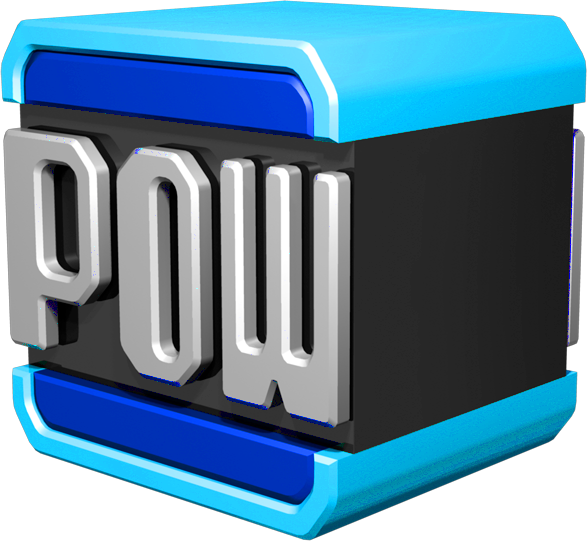 Mario Kart Wii - Pow From Super Mario Bros (587x541), Png Download