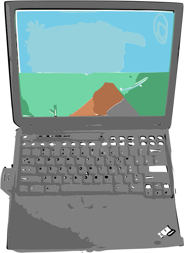 How To Set Use Notebook Computer Clipart (675x900), Png Download