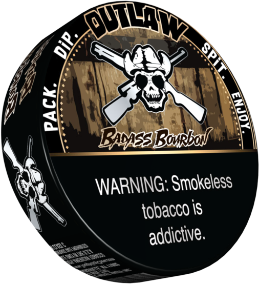 Outlaw Badass Bourbon Dip Tobacco - Outlaw Badass Bourbon (600x600), Png Download