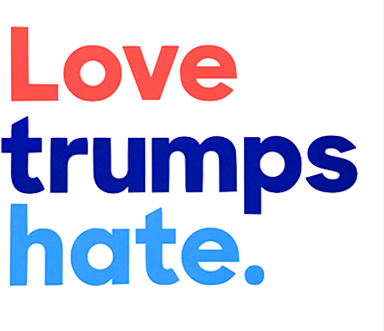 Love Trumps Hate (457x364), Png Download