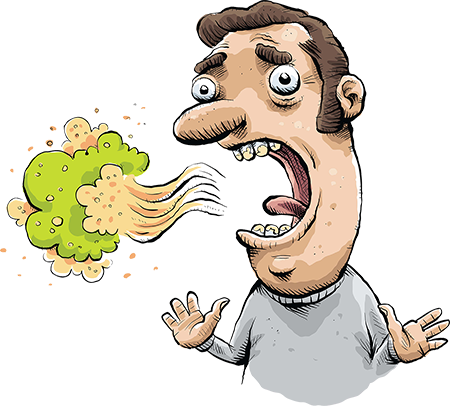 Bad Breath Cartoon (450x406), Png Download