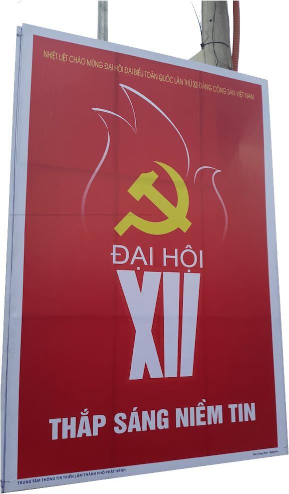 Communist Propaganda Poster In Saigon Vietnam - Ho Chi Minh City (594x1064), Png Download