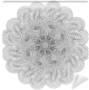 Decorative Mandala With Optical Illusion Lines - Circle (400x400), Png Download