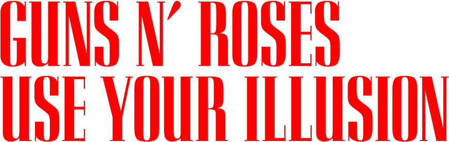 Guns N' Roses 'use Your Illusion' - Guns N Roses Use Your Illusion Logo (1200x300), Png Download