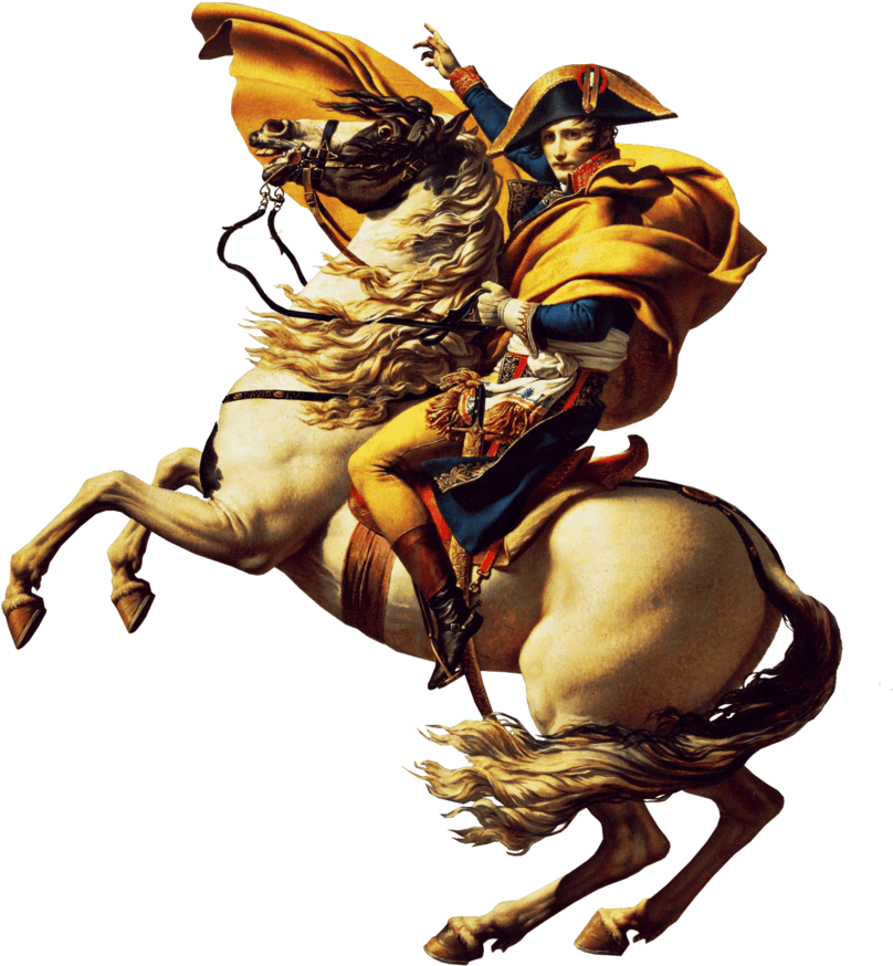 Napoleon Bonaparte On Horse - Napoleon Bonaparte Png (810x987), Png Download