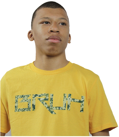Gold "bruh' Adult Crew Neck - Active Shirt (500x500), Png Download