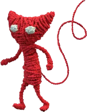 Loneliness Is Good In Games - Yarny From Unravel Black And White (332x377), Png Download