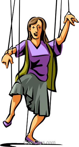 Business Woman Puppet Royalty Free Vector Clip Art - Illustration (259x480), Png Download