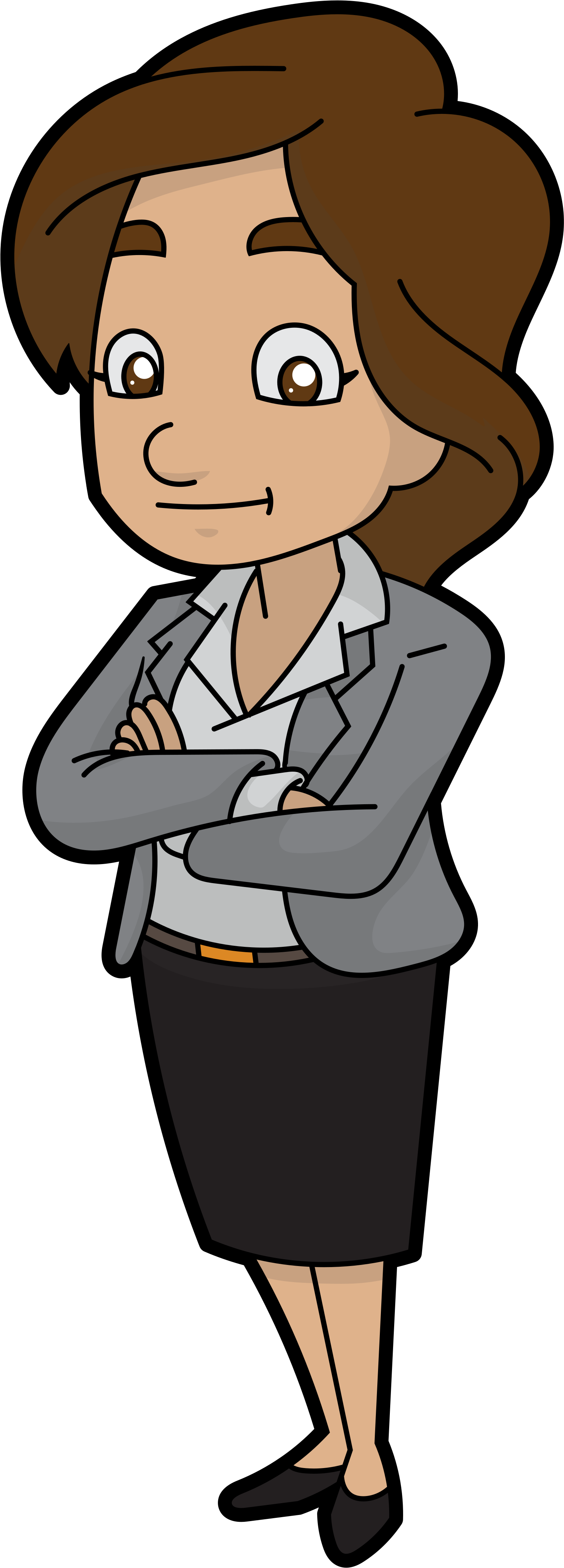 Open - Business Woman Png Art (2000x4800), Png Download