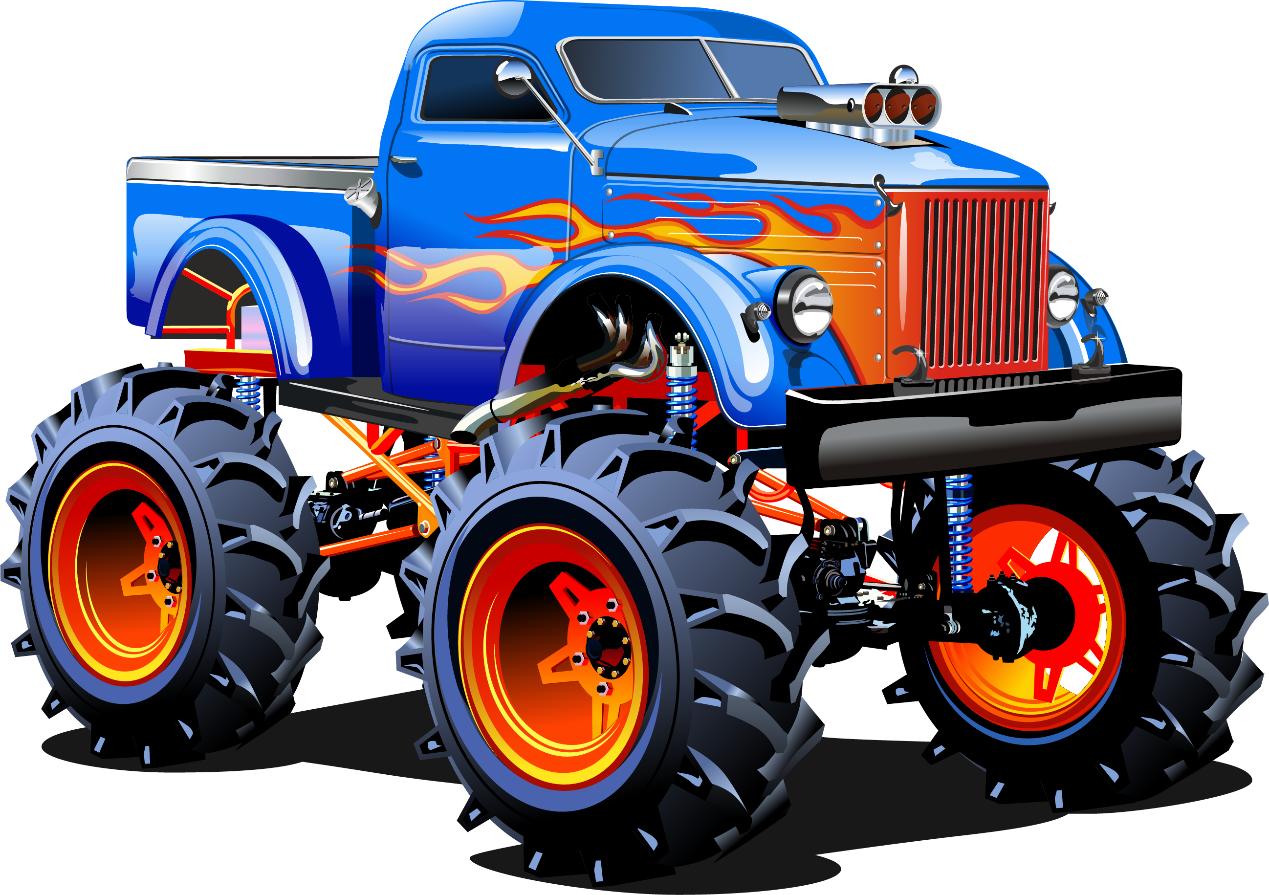 Car Truck Stock Photography - Monster Truck Clip Art (2596x1831), Png Download