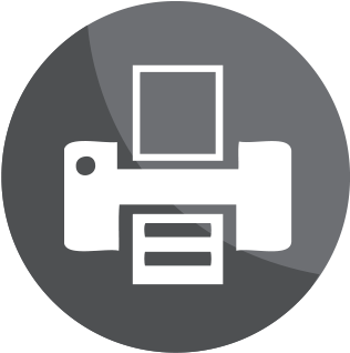 High Quality Printing - Print Png Icon (371x371), Png Download