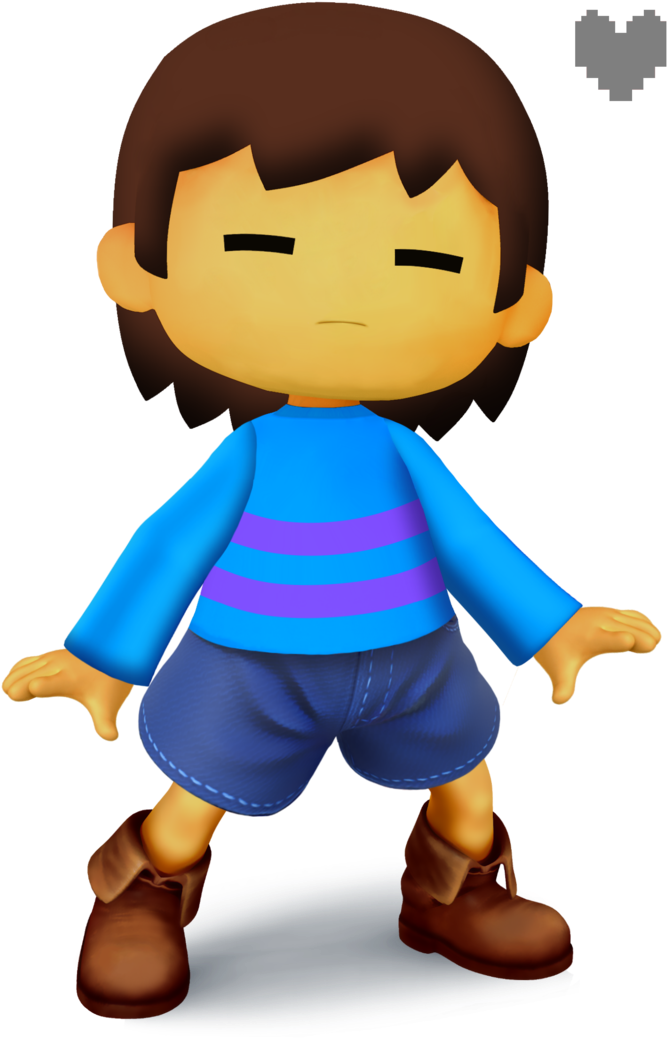 Frisk - Super Smash Bros Frisk Png (747x1069), Png Download