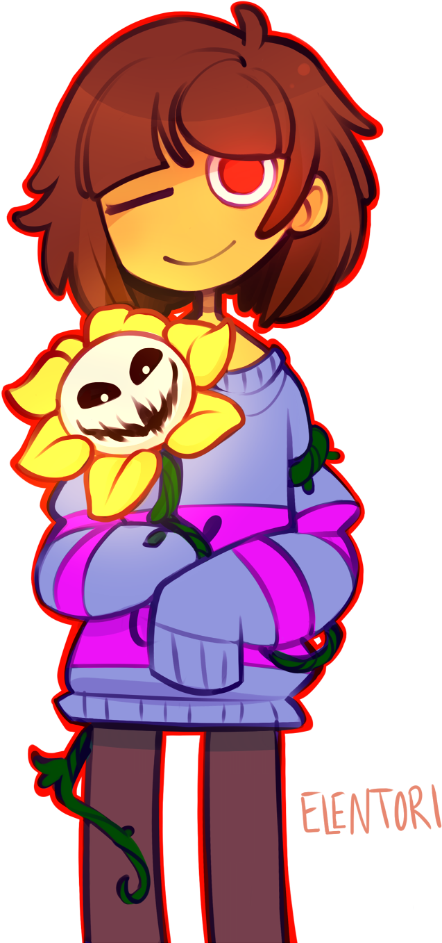 Frisk - - Elentori Undertale (1083x1396), Png Download
