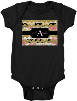 Chic Gold Chevron Monogram Body Suit Customizable - Entlebucher Mountain Dog Tshirt, I Love Body Suit (350x350), Png Download
