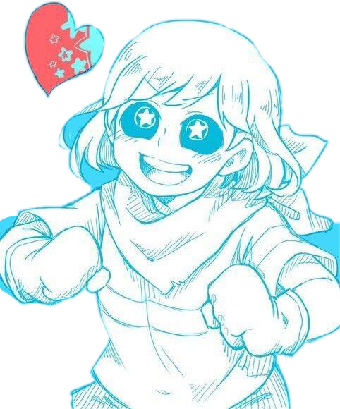 Frisk Chara Frisk Underswap Frans Freetoedit - Underswap Frisk (482x580), Png Download