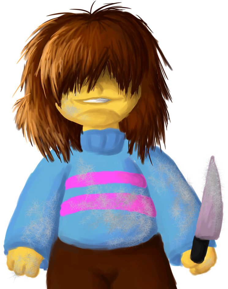 Undertale Frisk Chara Genocide Undertaleau - Cartoon (1280x960), Png Download
