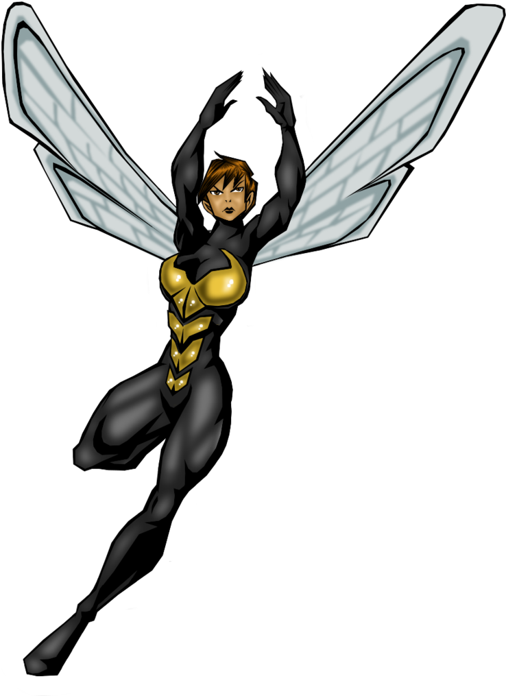 Vespa Marvel Png - Comic Wasp (787x1014), Png Download