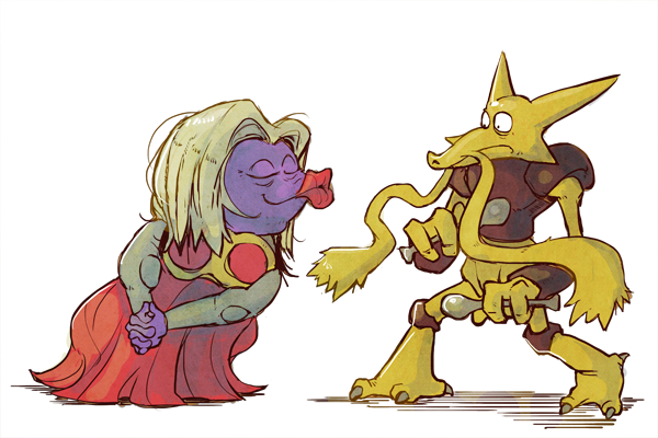 Leads - Alakazam Vs Hypno (600x400), Png Download
