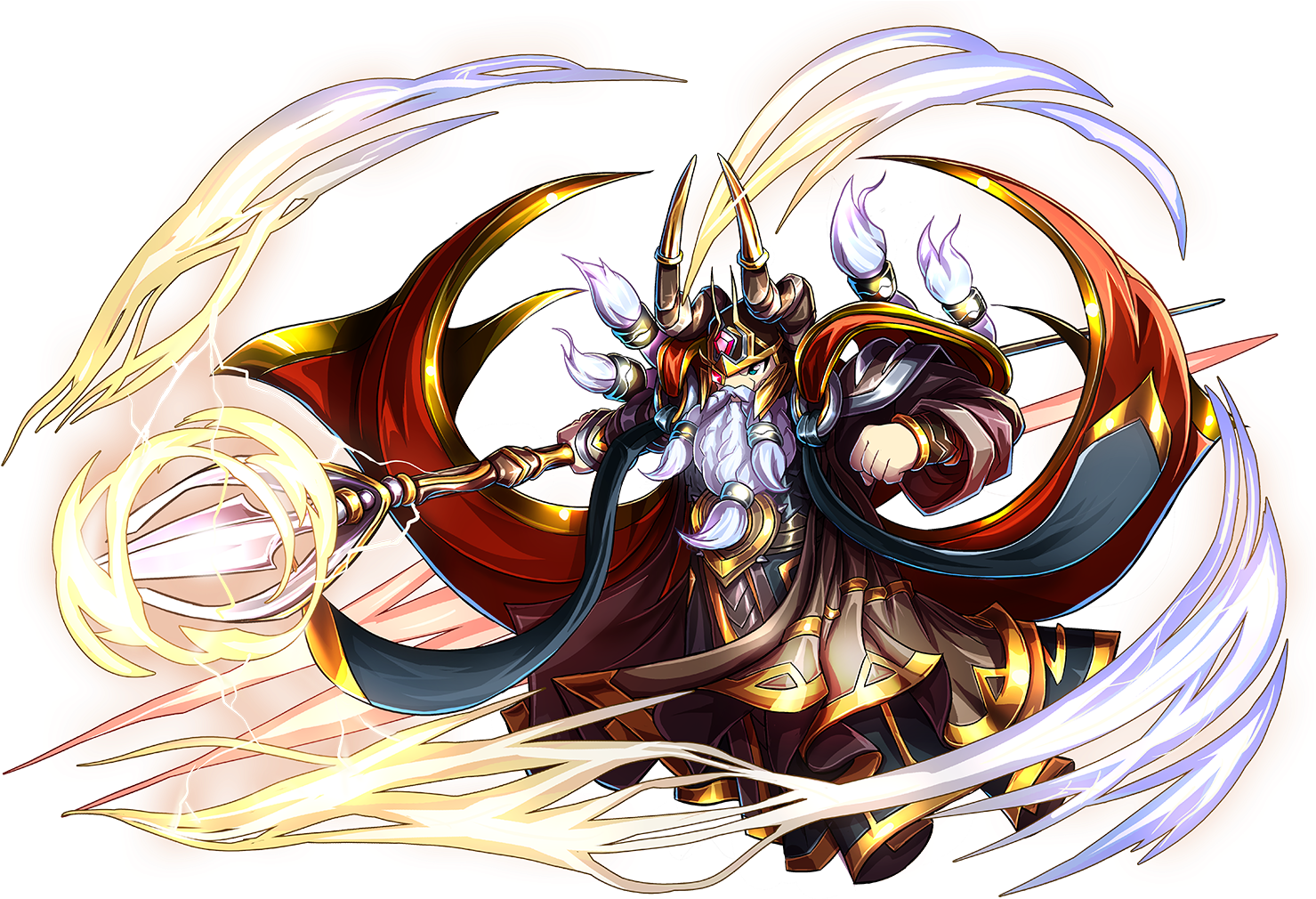 [ Img] - Brave Frontier Odin (1489x1024), Png Download