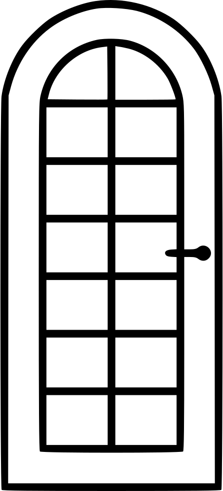 Glass Door - - Vector Graphics (446x980), Png Download