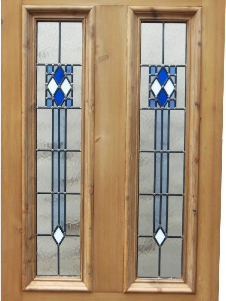 Art Deco 4 Panel Stained Glass Door Period Home Style - Door (1000x1000), Png Download