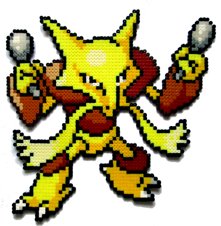 Alakazam By Aenea-jones - Perler Beads Pokemon Alakazam (800x817), Png Download