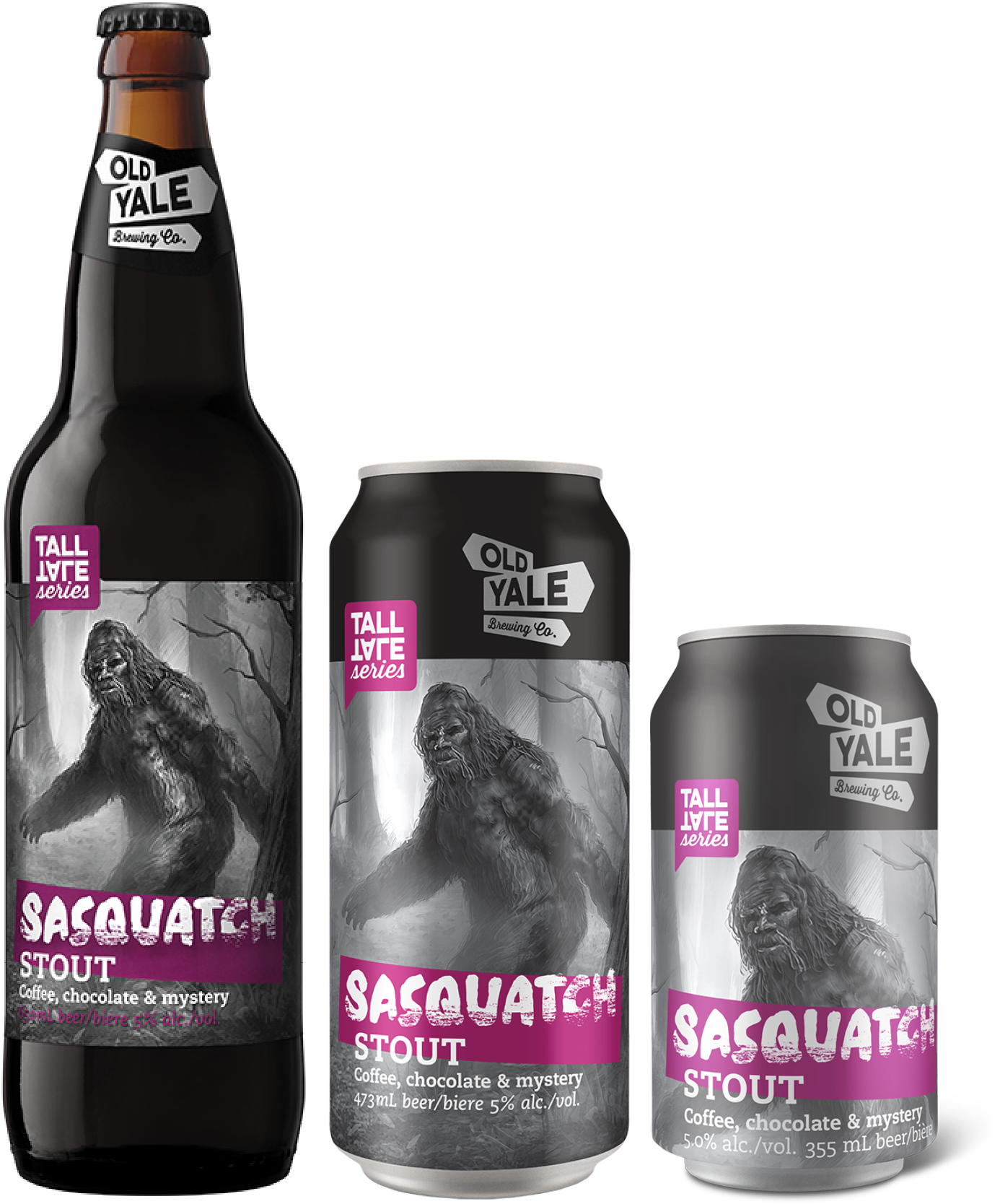 Sasquatch-fulllineup - Old Yale Sasquatch Stout (1500x1800), Png Download