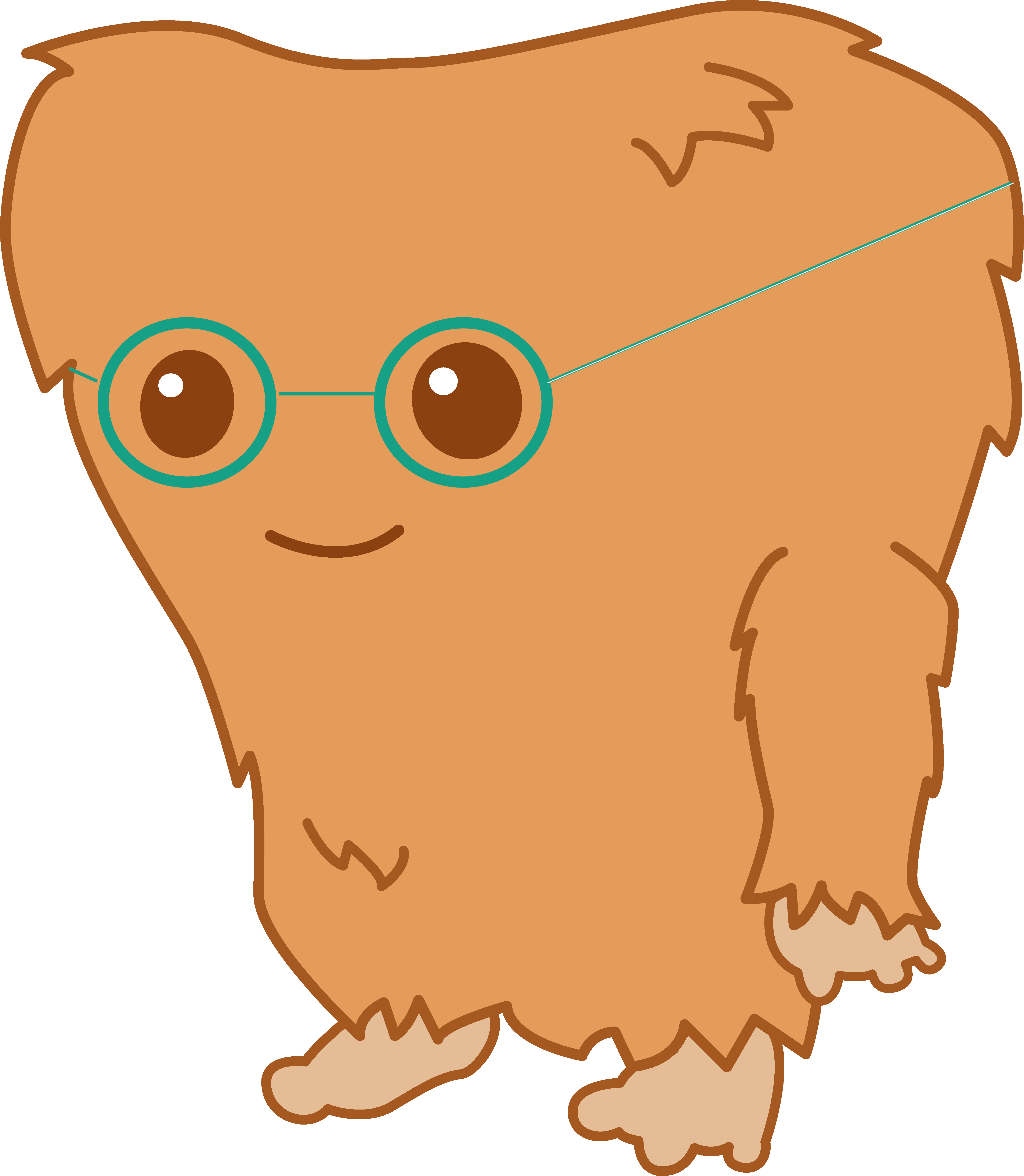 Vector Freeuse Cartoon Bigfoot Png For Free Download - Cute Yeti Clipart (4837x5555), Png Download