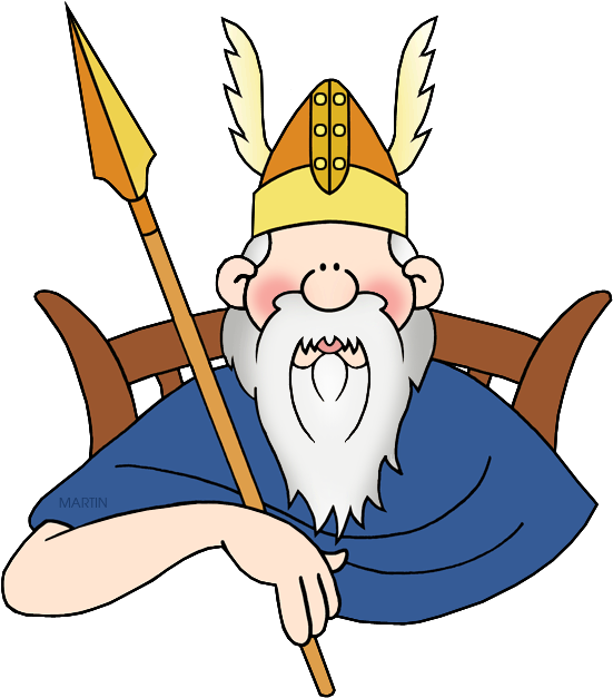 Odin - Viking God Odin Cartoon (568x648), Png Download