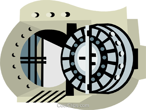 Bank Vault - Bank Vault Clipart (480x362), Png Download