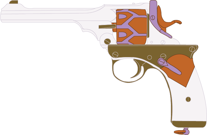 Joe Joey's Webley-fosbery Revolver - Trigger (685x447), Png Download