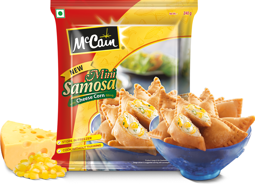 Cheese Lovers - Mccain Cheese Corn Samosa (973x701), Png Download