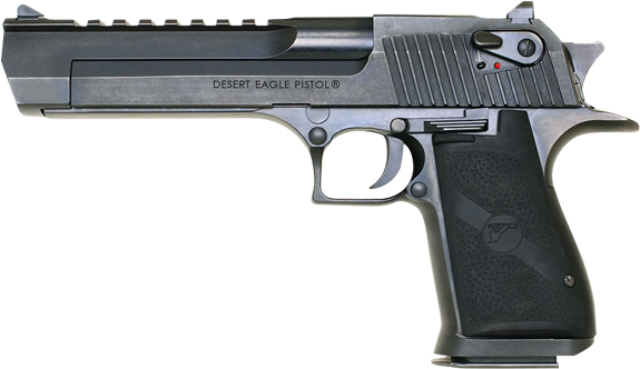 Desert Eagle Mark Vii - Gun With No Background (650x376), Png Download