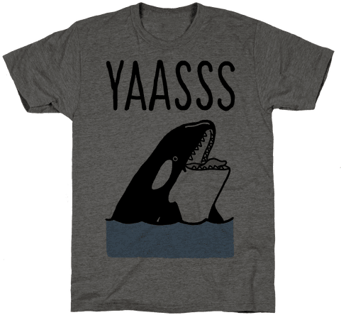 Yaasss Orca Mens T-shirt - Orca Super Cute (484x484), Png Download